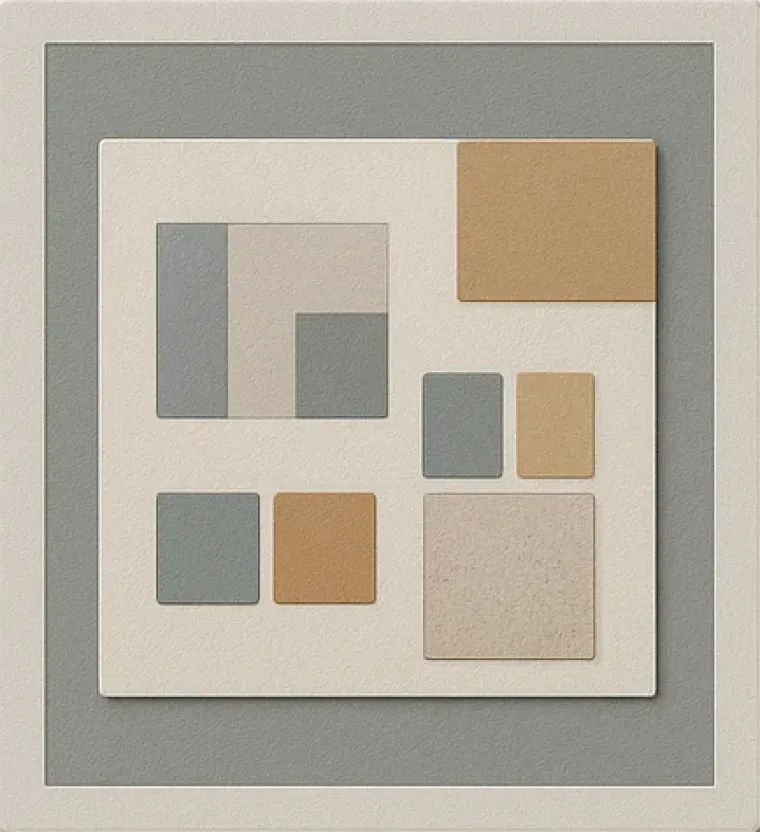 Showing flooring material samples and discussing options to help choose perfect materials